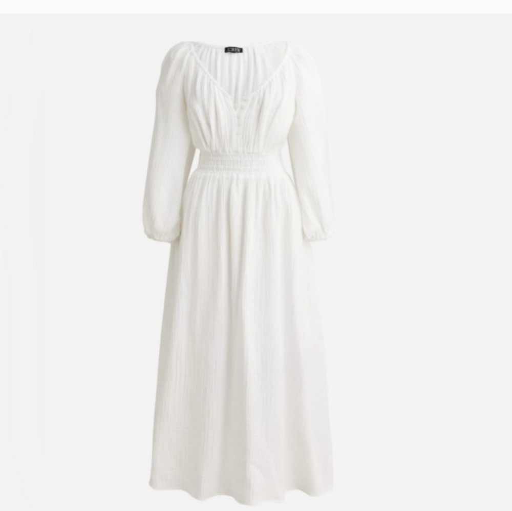White jcrew gauze dress
